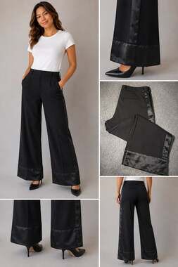 Express Black Wide Leg Tuxedo Trousers Size 13/14
B132JC